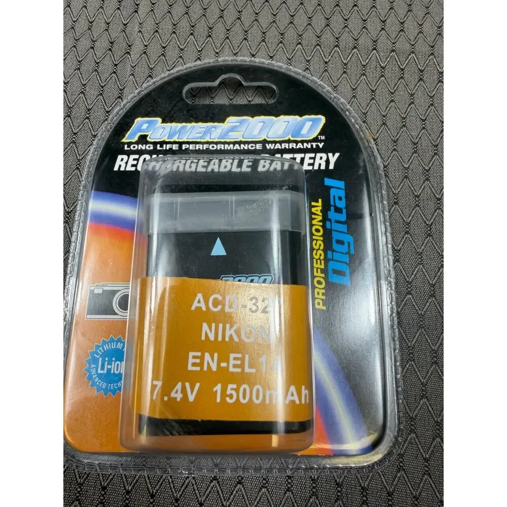 Power 2000 Rechargeable Battery Nikon ACD-327 EN-EL14 7.4V 1500mAh NEW